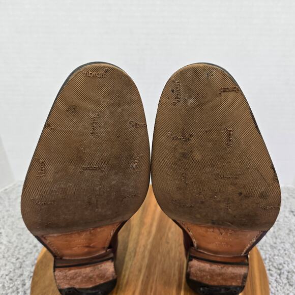 3DM Mens 11 Burgundy Maroon Leather Business Office Wingtip Oxford Dress Shoe main image 5